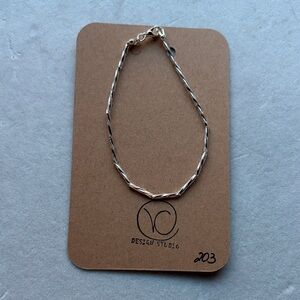 Silver Twisted Beaded Bracelet Style# 203